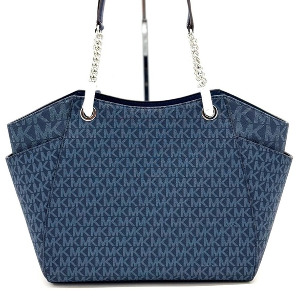 Michael Kors Large Jet Set Large Signature Logo Shoulder
Bag Admiral Navy Blue - Picture 7 of 13
